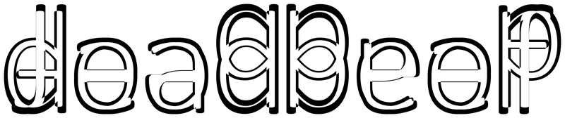 Ambigram for deadbeef in Calibril